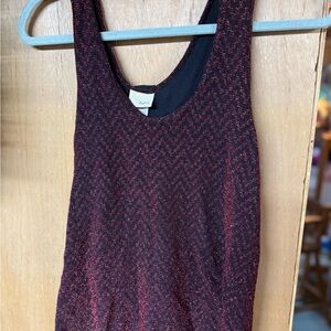 Daytrip Black and Red Zigzag Tank Top